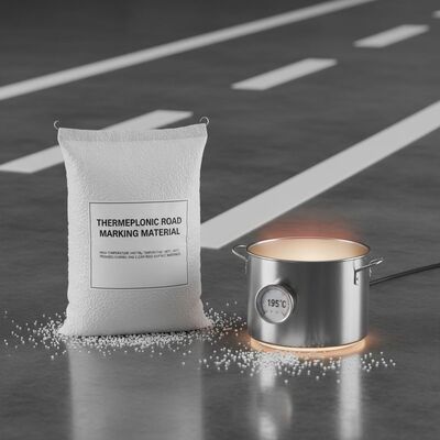 comprare Vernice stradale termoplastica con riscaldamento ad alta temperatura 180°C-200°C, 20% di microsfere di vetro per la riflettività e forte adesione ad asfalto e cemento fabbricazione online