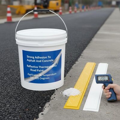 comprare Vernice stradale termoplastica riflettente con forte adesione all'asfalto e al calcestruzzo e alta retroriflettività fabbricazione online