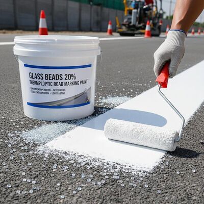 comprare Vernice stradale termoplastica con microsfere di vetro al 20% per forte adesione e asciugatura rapida fabbricazione online
