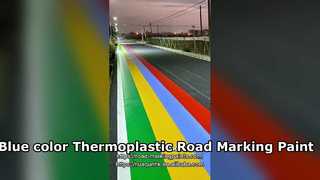 Applicazione di vernice termoplastica blu per segnaletica stradale | Segnaletica stradale durevole e ad alta visibilità